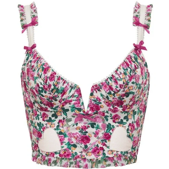 For Love and Lemons Heartbloom Bustier top medium M corset lingerie NWT - Picture 7 of 7